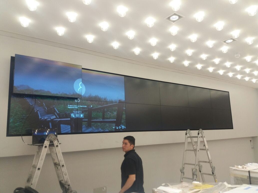 video wall 12 monitores industriales